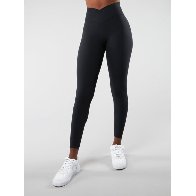 Criss Cross no front rise seam yoga leggings supportive compression butt lifting training tights