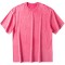 Watermelon red old retro 220g heavy new men's short sleeve T-shirt solid color loose style top