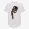 3D cat pattern printed men's T-shirt 3D printed short sleeve