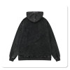 Tide brand old solid color hoodie loose high street retro long sleeve 380g wool circle hoodie men