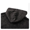 Tide brand old solid color hoodie loose high street retro long sleeve 380g wool circle hoodie men