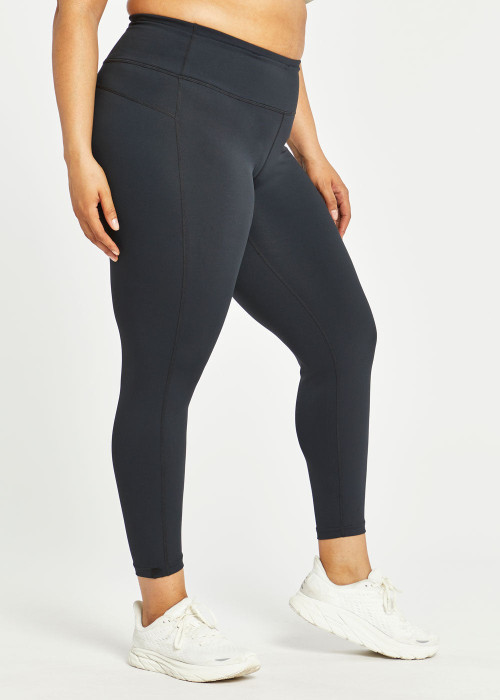 Plus size compressive yoga leggings with back pockets fitness tights