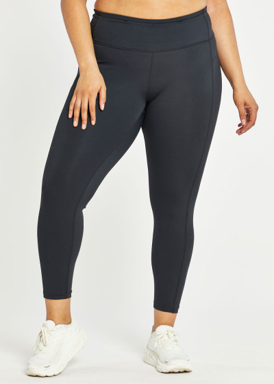 Plus size compressive yoga leggings with back pockets fitness tights