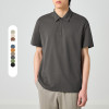 Men's basic solid color polo shirt men's 2023 summer new work clothes men's short sleeve T-shirt