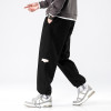Winter heavy weight sweatpants loose tide brand drawstring straight cotton casual pants men's sports joggers