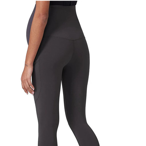 WMABC04 High waist phone pocket Cropped Maternity Active Legging