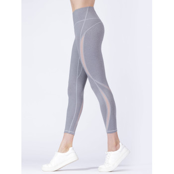 New wave yoga pants side mesh 7/8 length yoga leggings