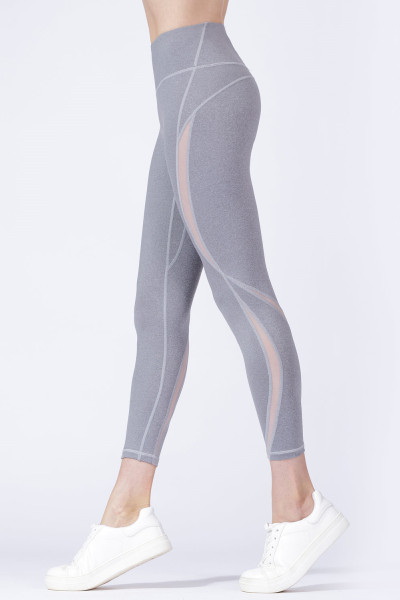 New wave yoga pants side mesh 7/8 length yoga leggings