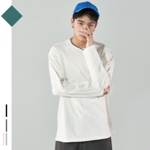 Street hip-hop oversize cotton loose large size long sleeve T-shirt men's and women's tide brand men's apparel