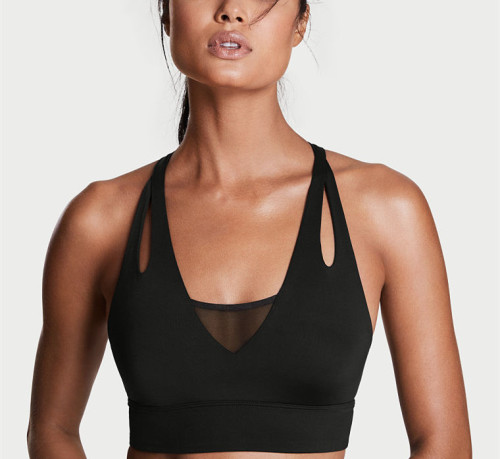 Women's RacerBack sports bra, workout Sport Bra, mesh sports bra