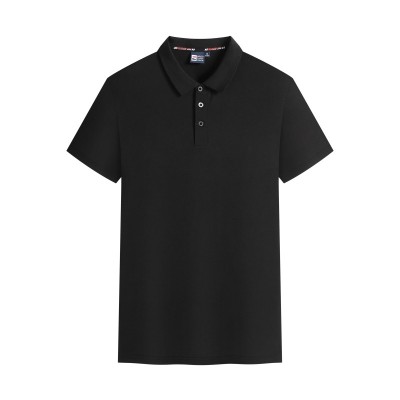 Men's ice silk POLO shirt 2023 new nylon anti-wrinkle business casual solid color short sleeve T-shirt men's top