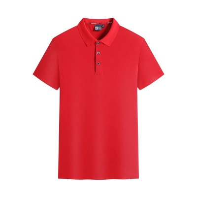 Men's ice silk POLO shirt 2023 new nylon anti-wrinkle business casual solid color short sleeve T-shirt men's top