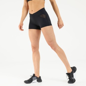 Low rise women's shorts sweatwicking 2.5inch biker shorts with side mesh