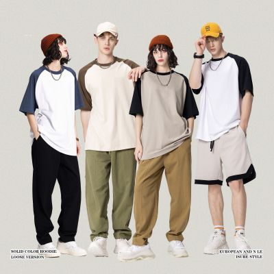 2023 sleeve 270 g short sleeve mountain wind hitting scene popular logo loose t-shirts men