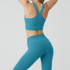Women's V Neck Sports Bra,  Yoga Crop Top, longline yoga bra