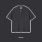 Summer 260 g waffle breathable collar cardigan high street loose popular logo t-shirts with short sleeves