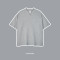 Summer 260 g waffle breathable collar cardigan high street loose popular logo t-shirts with short sleeves