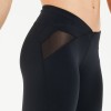 Women mid-rise cross over waistband yoga training leggings