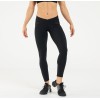 Women mid-rise cross over waistband yoga training leggings