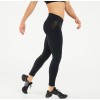 Women mid-rise cross over waistband yoga training leggings