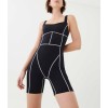 One piece contrast yoga shorts jumpsuits for women trendy biker shorts