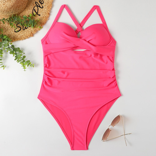 WSWL05 custom solid colors one-piece swimsuit women bathing suits