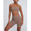 High rise ribbed yoga shorts for women sweat-wicking biker shorts