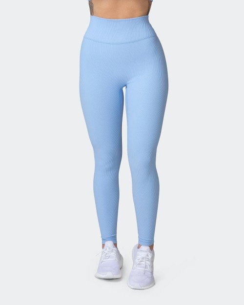 Ribbed ankle length yoga leggings for women no front seam fitness tights