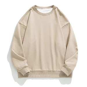 Men's 350g heavy weight sweatshirt spring new tide brand high street loose embroidered top