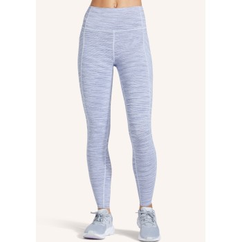 Plus size compressive yoga leggings with side pockets striped training leggings