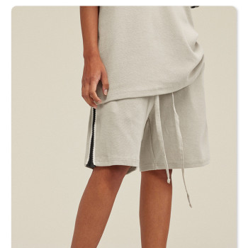 2023 spring and summer texture series 360G contrast color open zippered waffle shorts loose fashion brand for men
