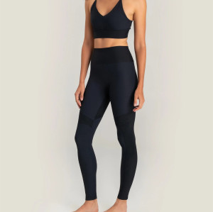 High Rise textured yoga leggings for women full length active fitness tights