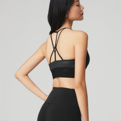 Women's leather Sports Bras Workout Padded Sports Bra, Bra Top Yoga