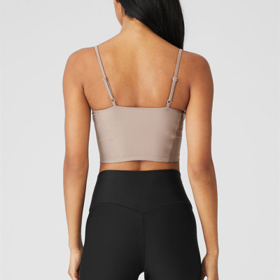 Fitted Workout Crop Tops,  Yoga Tank Tops, Yoga Wrap Top