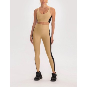 Custom active yoga leggings patchwork sweat-wicking fitness tights