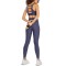 Crossover waistband shiny fitness yoga leggings compressive fitness tights