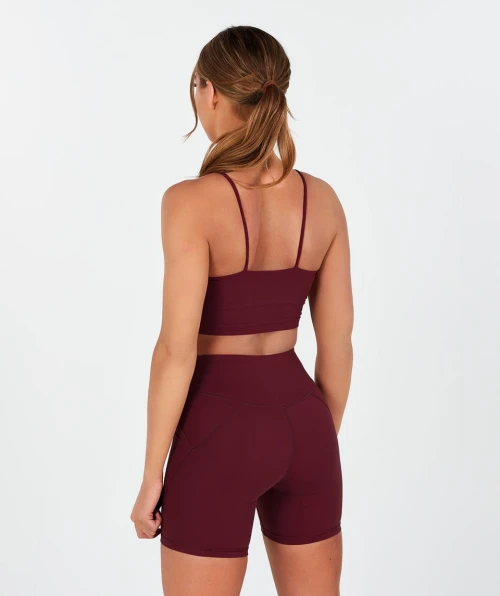 High waist no front seam yoga shorts with side pockets butt lifting biker shorts