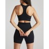Buttery soft ribbed biker shorts criss cross plain yoga shorts