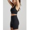 Buttery soft ribbed biker shorts criss cross plain yoga shorts
