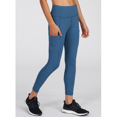 Custom women's cargo pocket 7/8 Legging compressive sweatwicking fitness tights