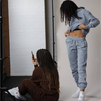 Unisex Tracksuit Sweatsuits for Women Set Mens 2 Piece Hooded Sweatshirts and Sweatpant Set Jogger Sweatsuits