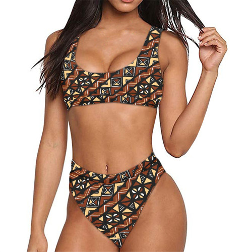 WSWT06 custom Pattern Swimsuit Set Women Sexy Beachwear Bikini Custom Women Beachwear