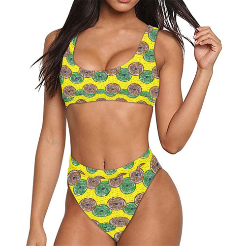 WSWT06 custom Pattern Swimsuit Set Women Sexy Beachwear Bikini Custom Women Beachwear