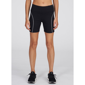 Private label high quality yoga shorts with contrast straps stylish compressive biker shorts