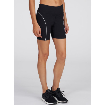 Private label high quality yoga shorts with contrast straps stylish compressive biker shorts