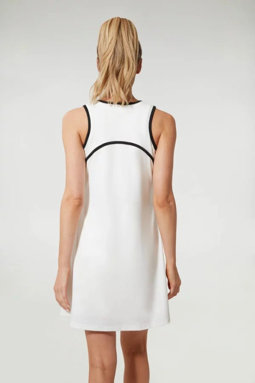 Custom black-and-white tennis dress for ladies 1/4 zipper tennis sportswear