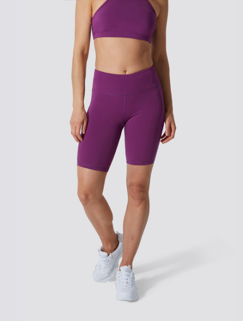 High waist non see through yoga shorts with side mesh sexy breathable biker shorts