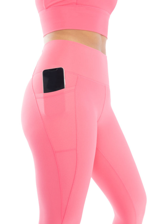 Custom high waisted compressive yoga leggings with side pockets