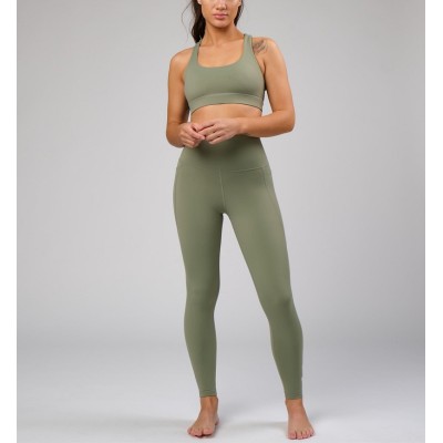 Wholesale full length training yoga leggings with side pockets