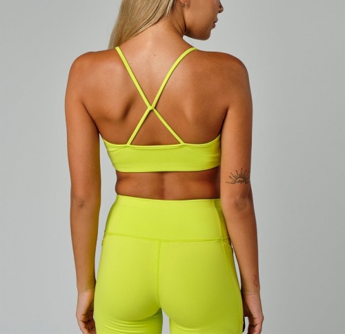 Custom neon color yoga shorts with side pockets high waisted biker shorts